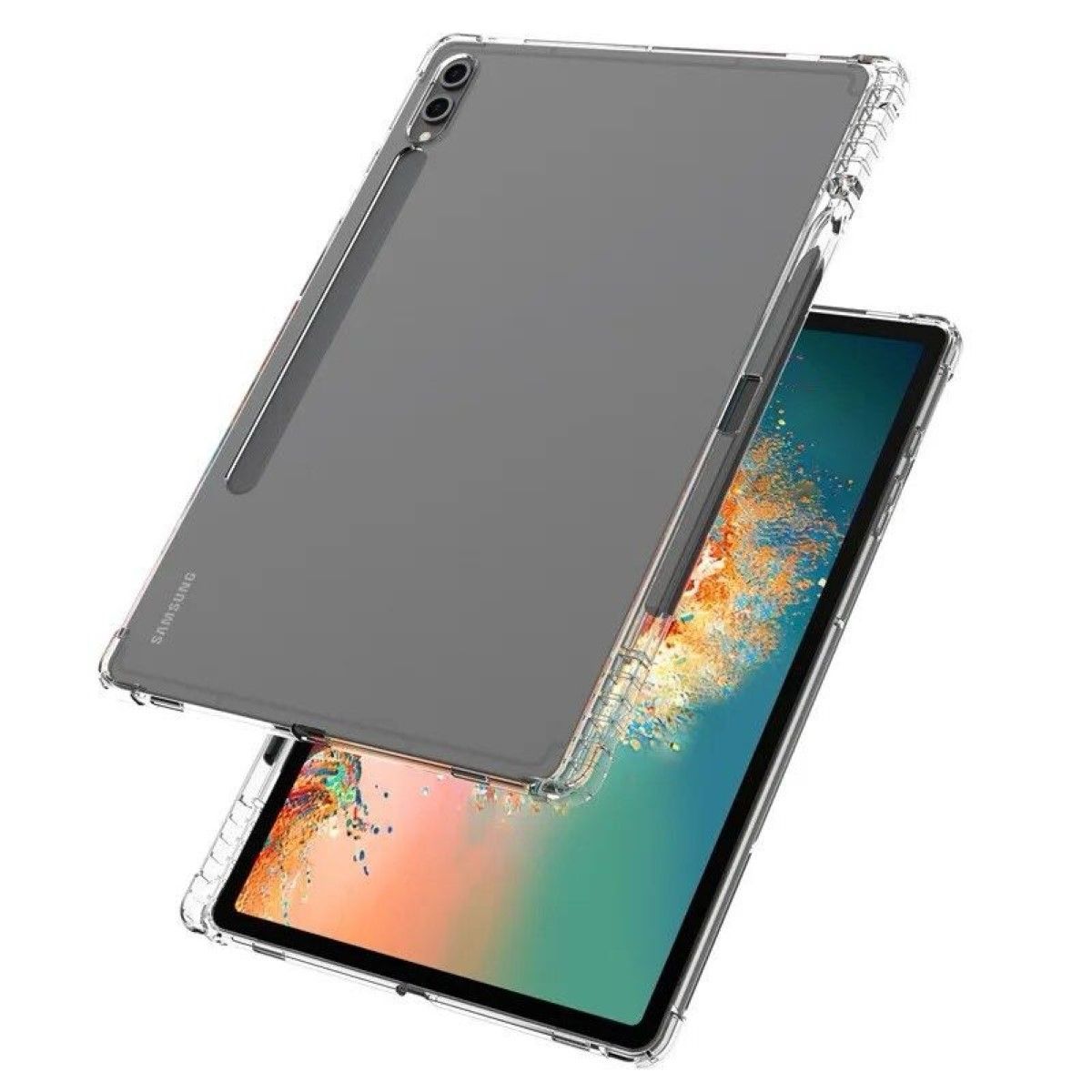 GENERICO - Carcasa Transparente Para Samsung Tab S9 Plus/S9 Fe+ Ranura