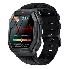 SHARGE - Smartwatch unisex para actividades al aire libre K55 Bluetooth Negro