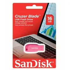 GENERICO - Pendrive Sandisk Cruzer Blade 16GB 2.0 ROSA