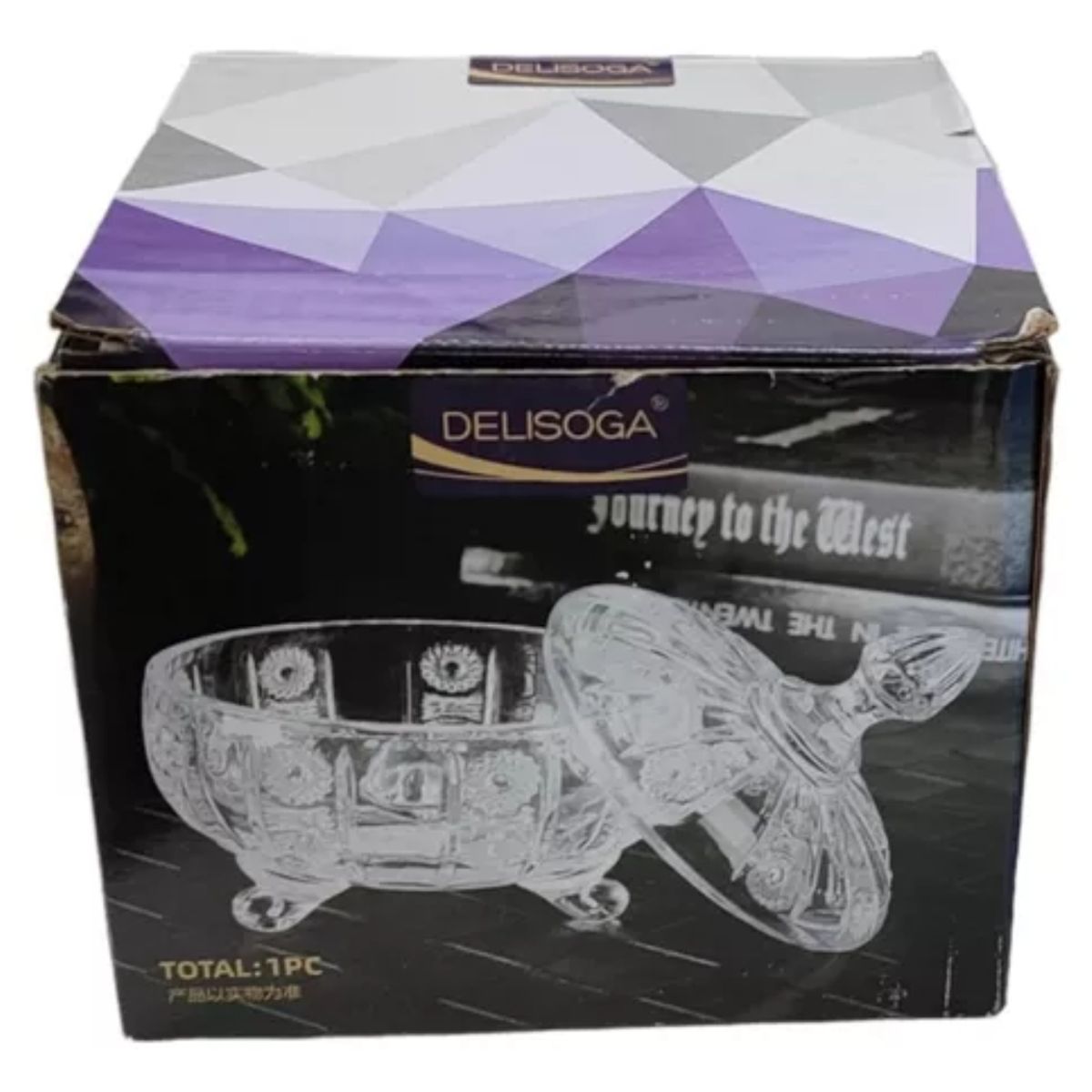 OEM - Azucarero Decorativo De Cristal Con Tapa