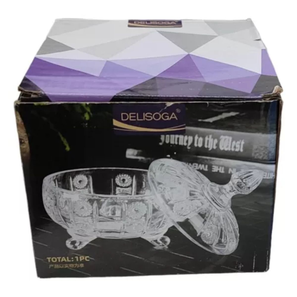 OEM - Azucarero Decorativo De Cristal Con Tapa