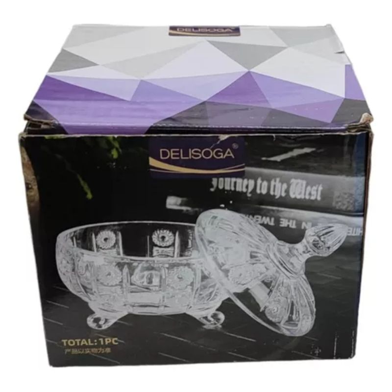 OEM - Azucarero Decorativo De Cristal Con Tapa