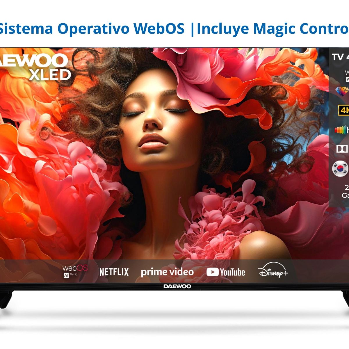 DAEWOO - LED 65 DAEWOO DOLBY AUDIO DA-LS65U1 4K ULTRA HD SMART TV XLED MAGIC CONTROL
