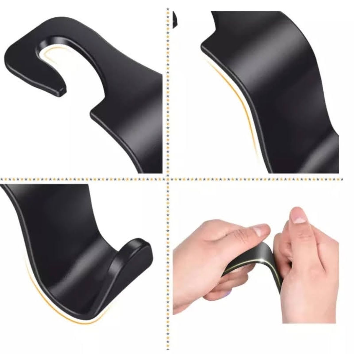 GENERICO - Packx2 Gancho Colgador Reposacabeza Auto Soporte Organizador