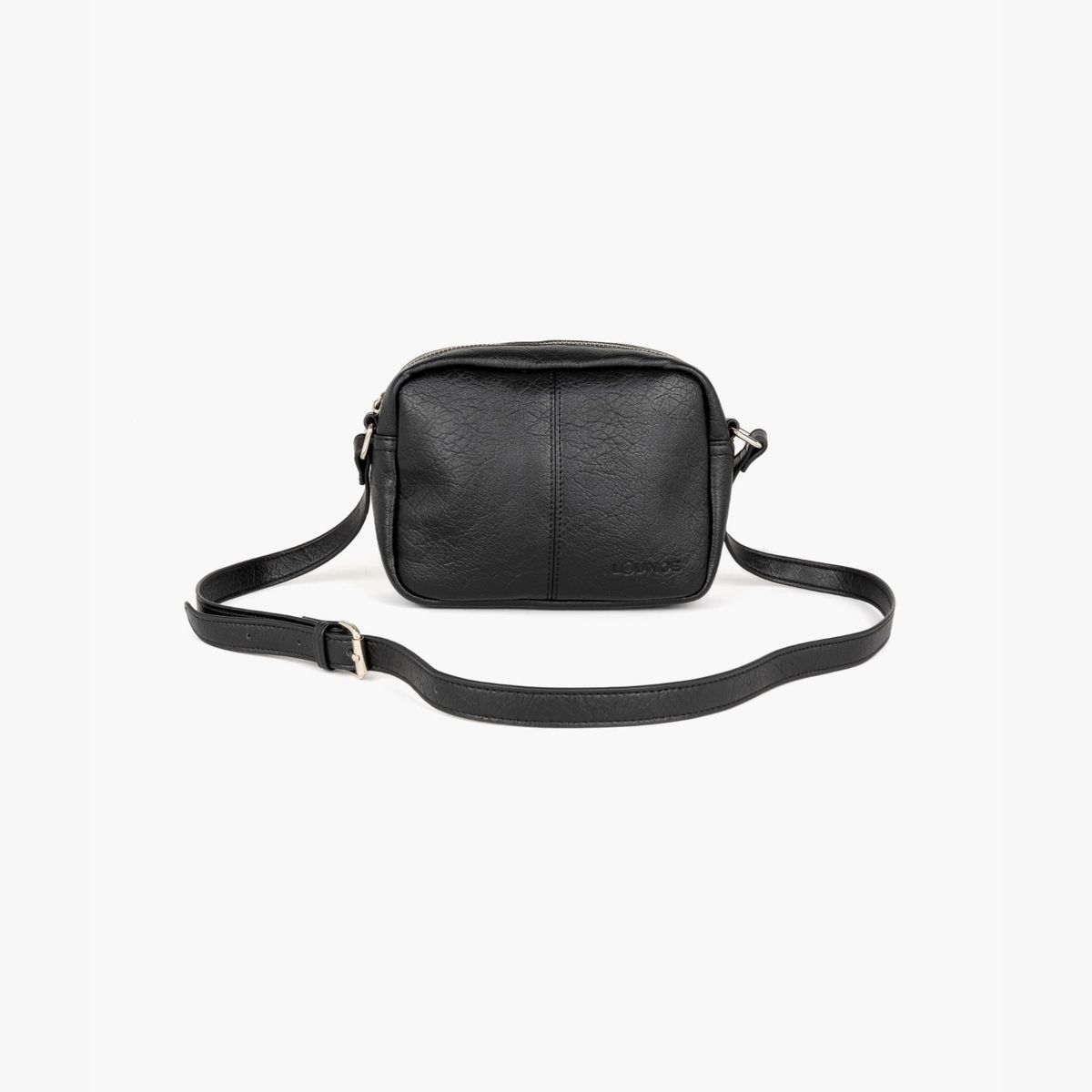 LOUNGE - Cartera Bandolera Mujer Detalle Costuras Negro