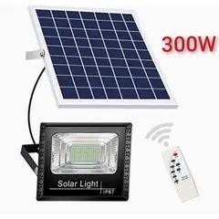 GENERICO - Foco Reflector Solar 300w Panel Independiente Exterior e Interior