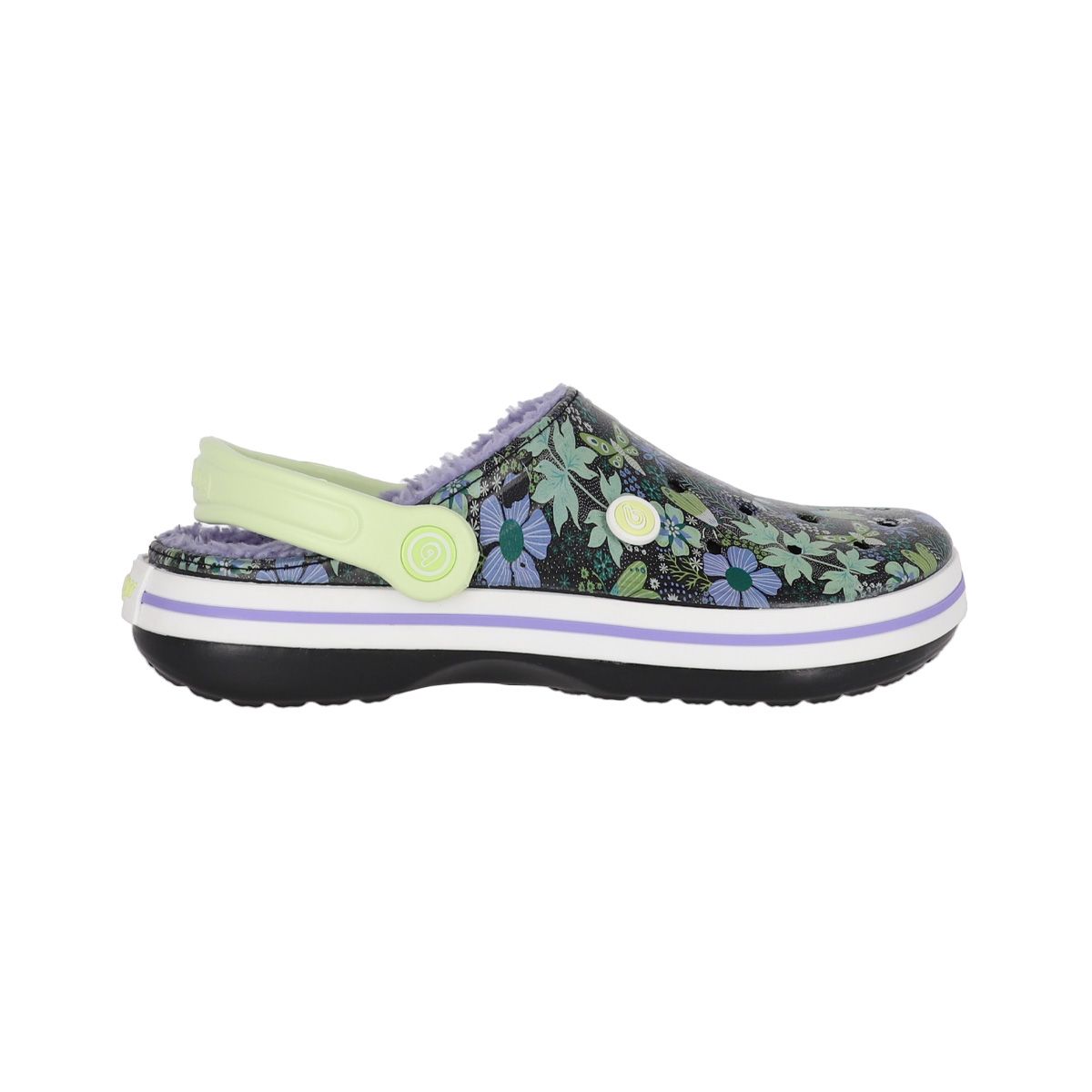 BAMERS - Zueco Mujer Bamers Refugio Line Negro Print