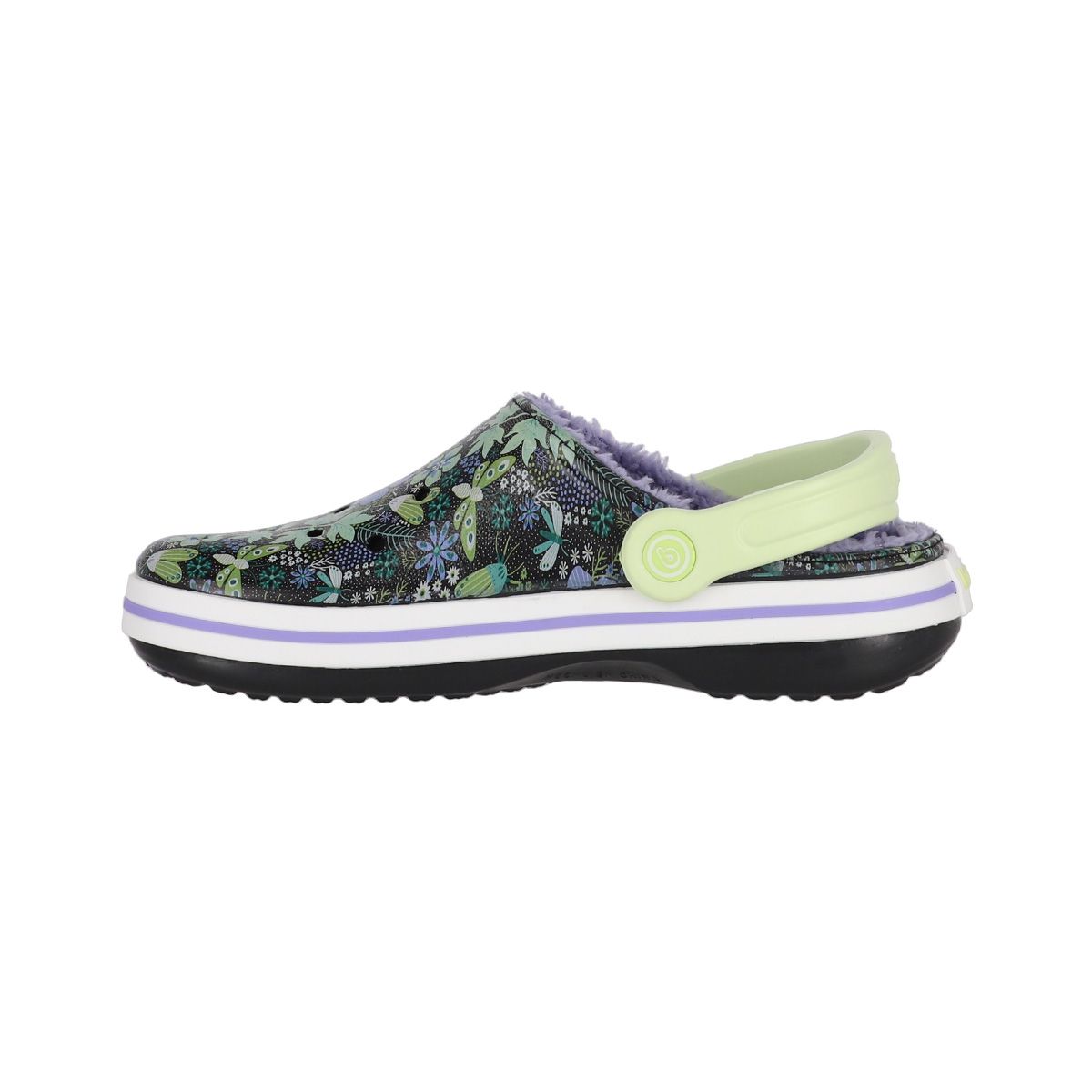 BAMERS - Zueco Mujer Bamers Refugio Line Negro Print