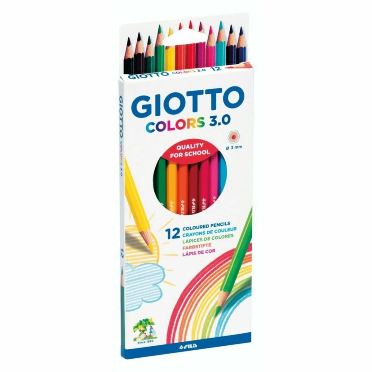 GIOTTO - Lápices 3.0 Giotto 12 colores