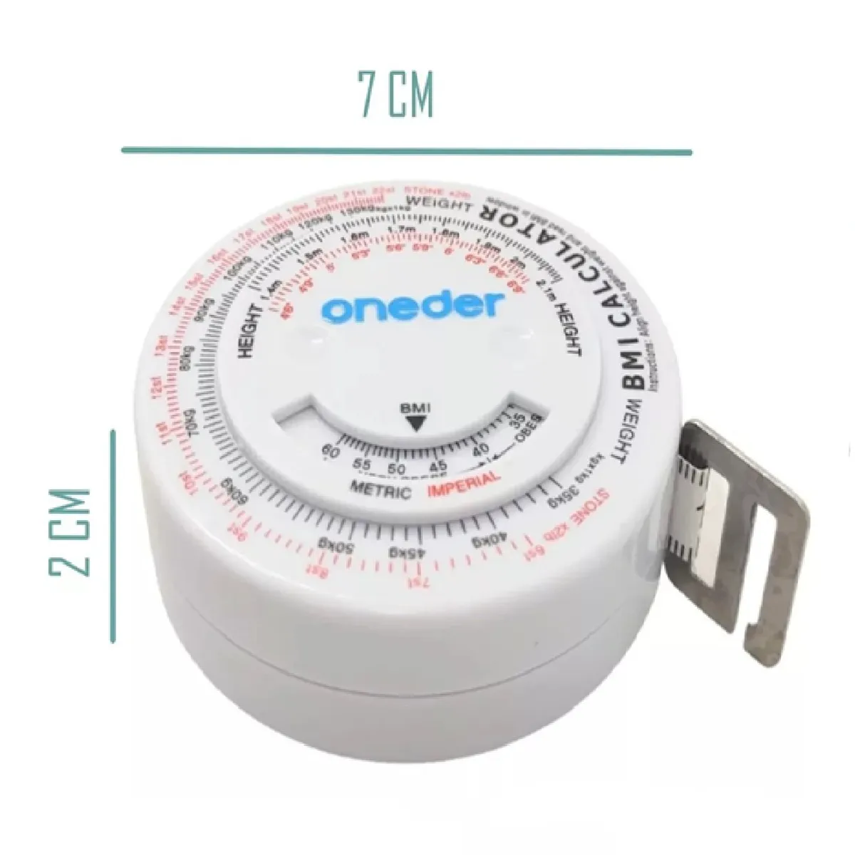 GENERICO - Cinta Huincha Para Medir Con Indicador De Masa Corporal Imc