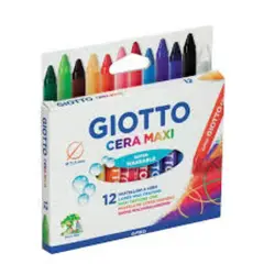 GIOTTO - Crayones de cera Maxi 12 colores