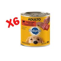 6 Latas Alimento Húmedo Lata Perro Adulto Carne