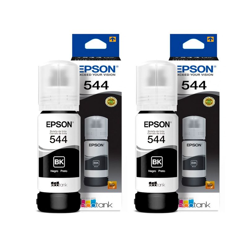 EPSON - 2 Tintas Epson Genuinas T544 Bk L1110 L3110 L3150 L5190