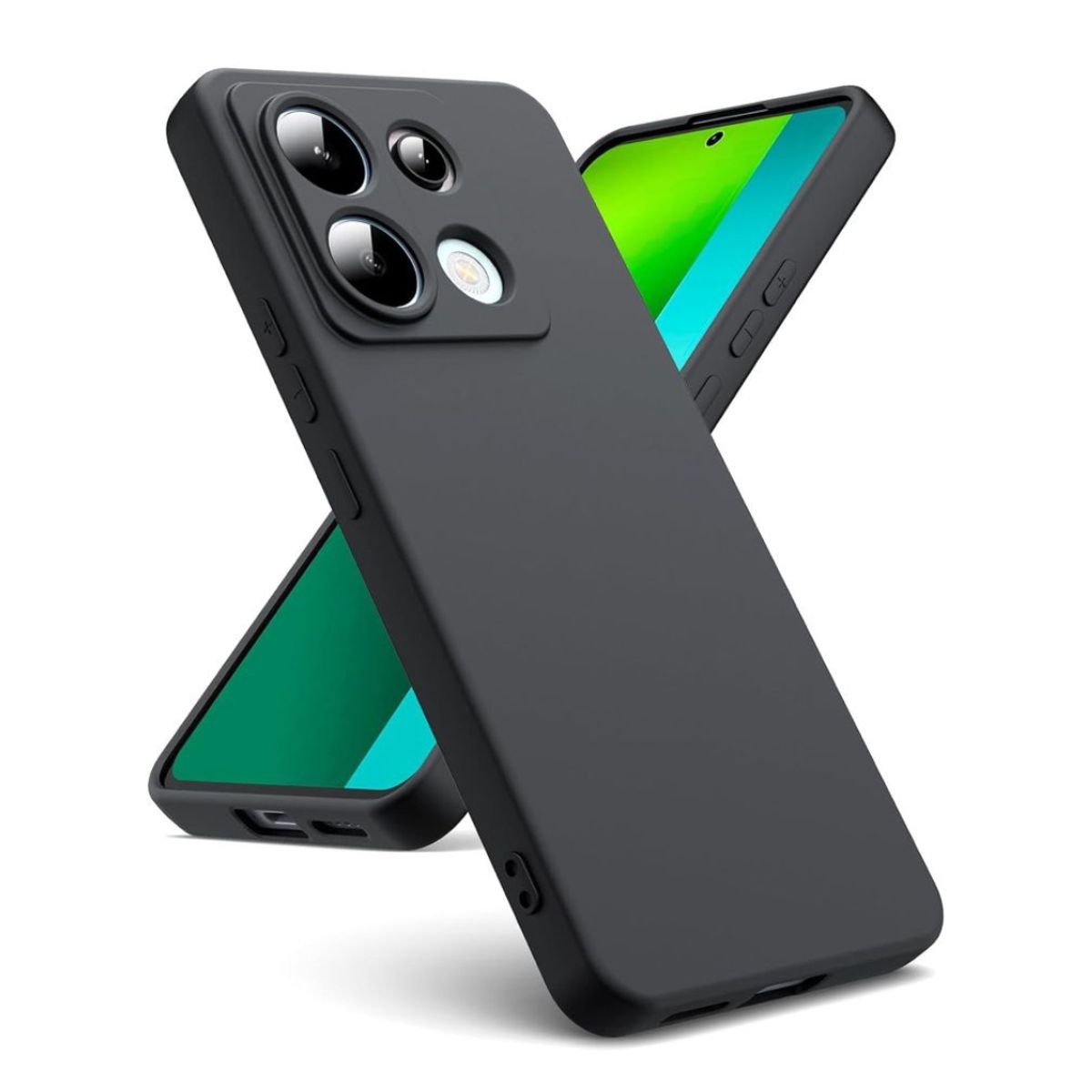 GENERICO - Carcasa Funda Color Para Xiaomi Redmi Note 13 Pro 4g - Negro
