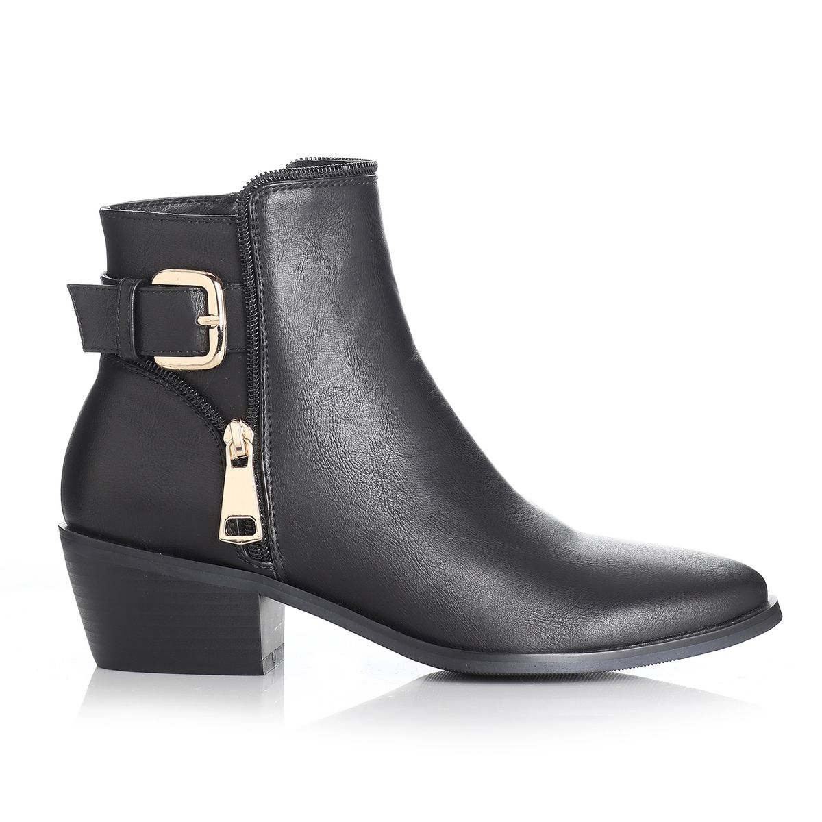 VIA UNO - Botin Mujer Negro Via Uno 12412401