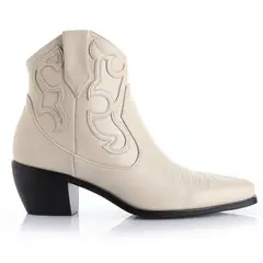 VIA UNO - Botin Mujer Crema 12411403