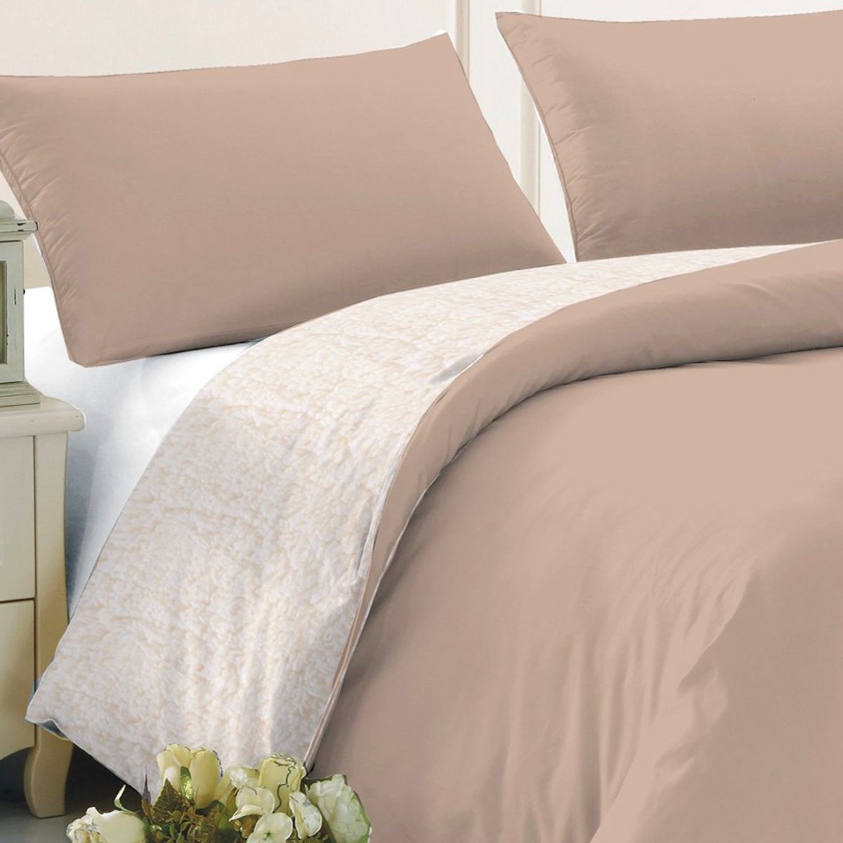 ILLUSIONS - Plumón Sherpa 2 PLAZAS  Marca ilusión TAUPE