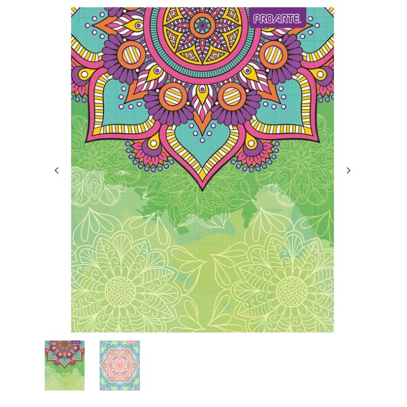 GENERICO - Cuaderno Universitario Proarte Mandalas 7 mm 100 Hojas