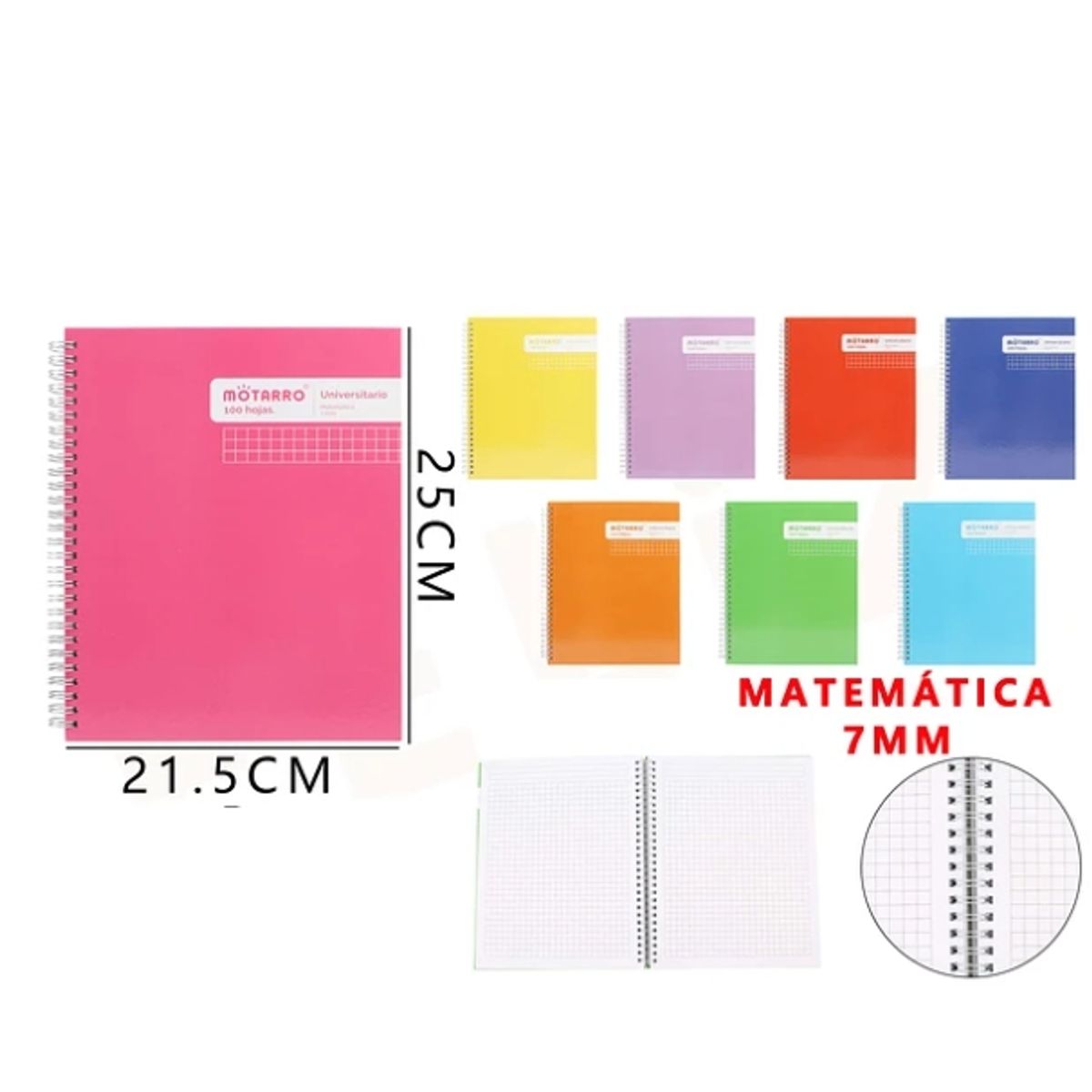 GENERICO - Cuaderno College Matemática 7mm 25215cm 100Hojas