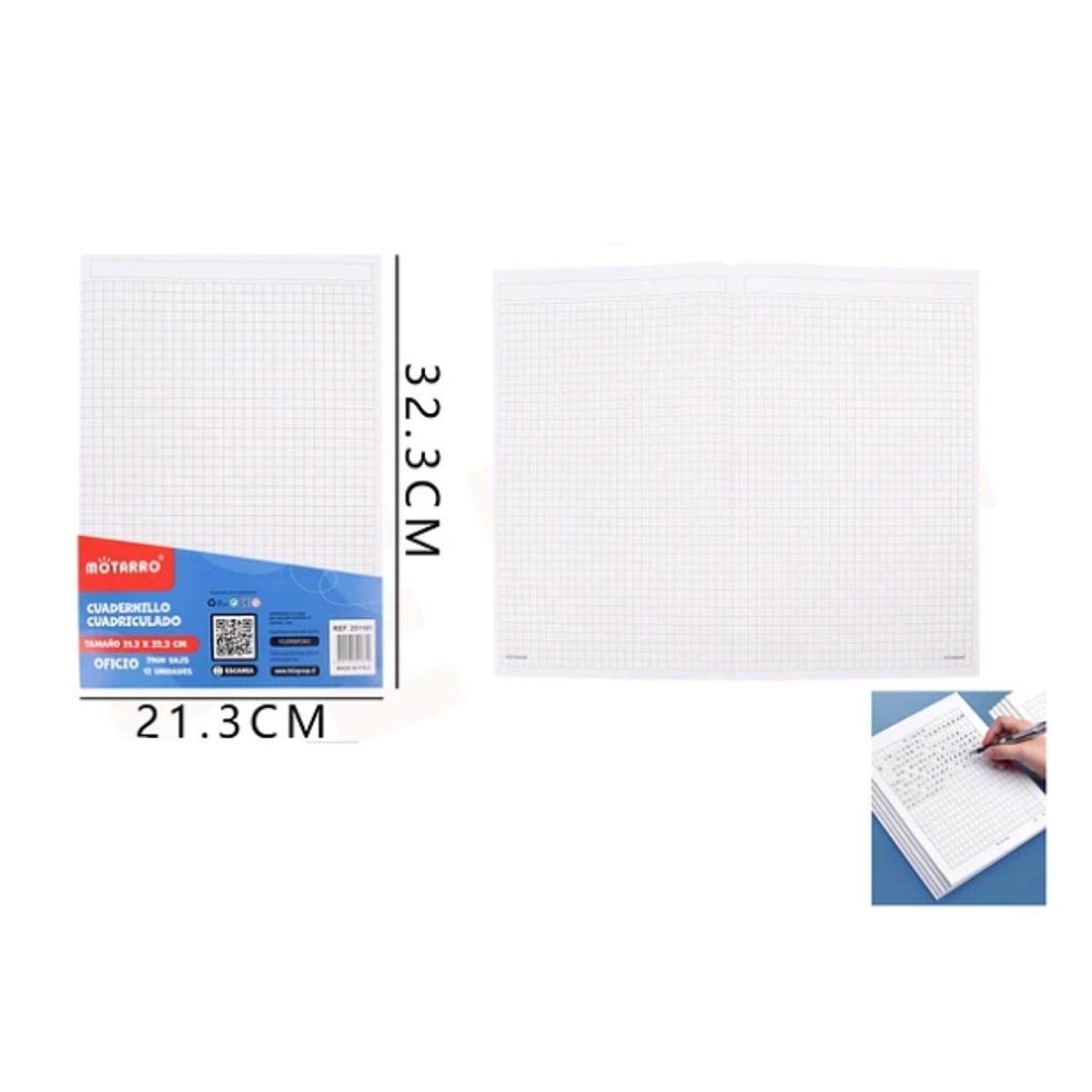 GENERICO - Cuadernillo Cuadriculado 7mm 323213cm 60Hojas