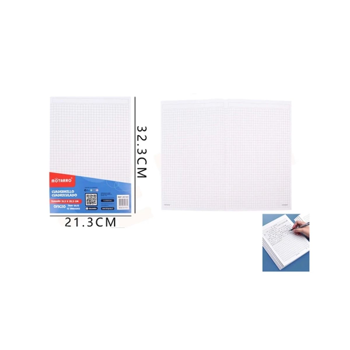 GENERICO - Cuadernillo Cuadriculado 7mm 323213cm 60Hojas