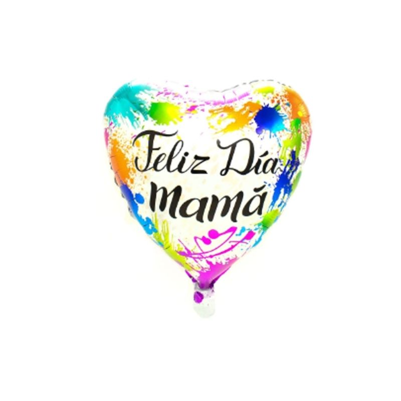 GENERICO - Globo Metalico 18pulg Feliz Dia Mama Manchas