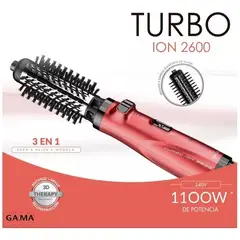 GAMA - Cepillo Secador Turbo Ion 2600 Seca Alisa Y Modela