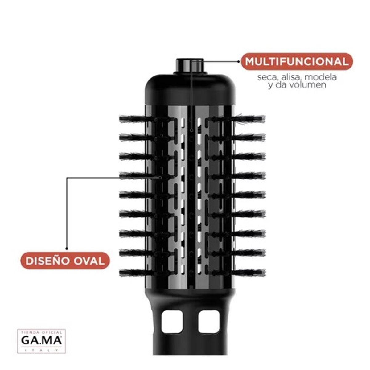 GAMA - Cepillo Secador Gama Turbo Ion 2600 Seca Alisa Y Modela