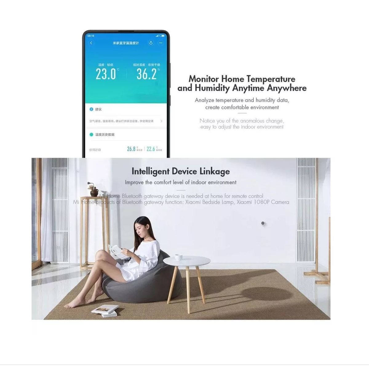 GENERICO - Higrometro Termometro Medidor Temperatura Humedad Bluetooth