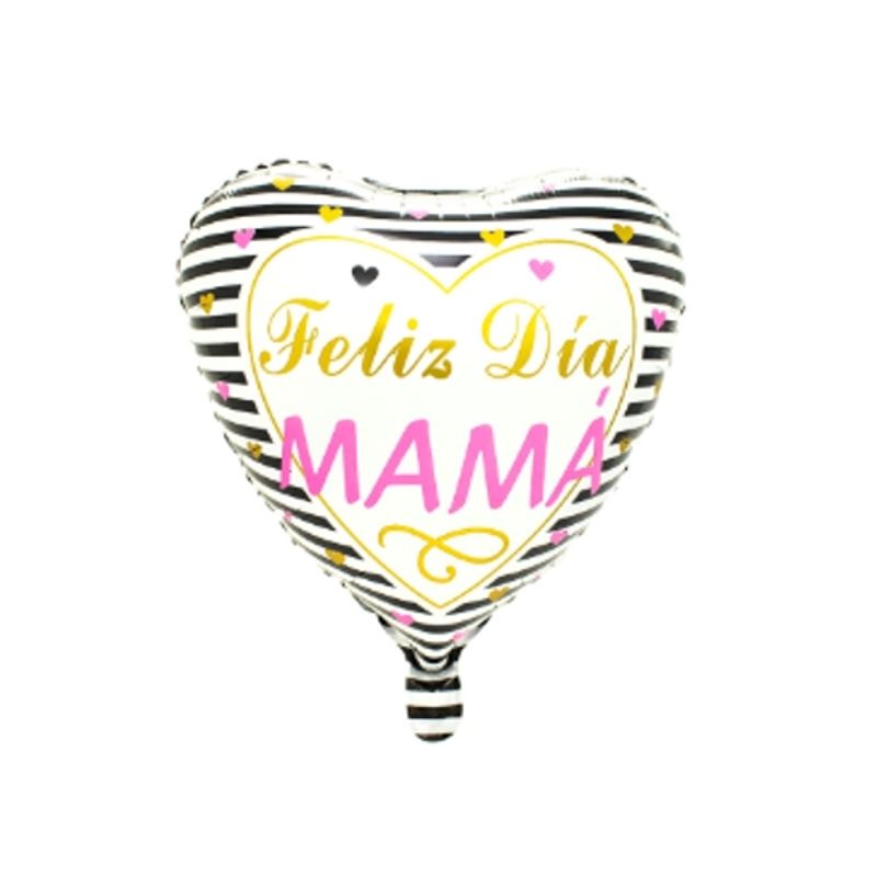GENERICO - Globo Metalico 18pulg Feliz Dia Mama Rallas