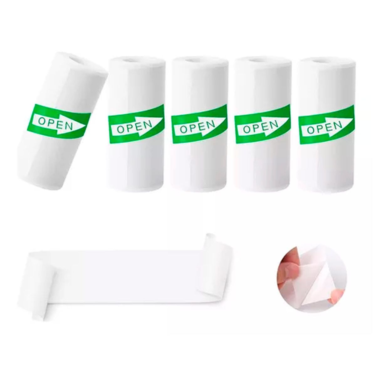 ESHOPANGIE - 5 Rollos Papel Adhesivo Térmico Para Mini Impresora 58mm