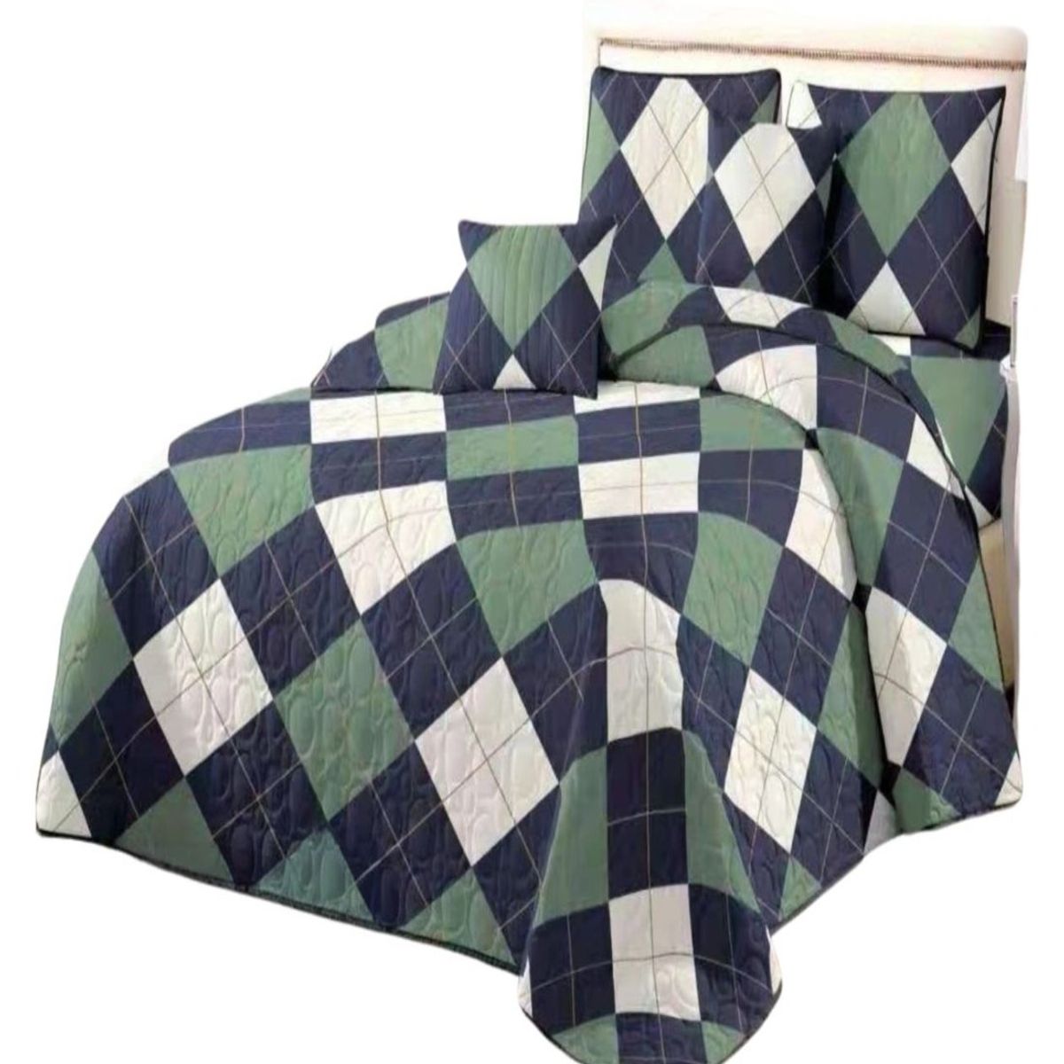 GENERICO - CUBRECAMAS DE VERANO QUILT REVERSIBLES PLAZA Y MEDIA