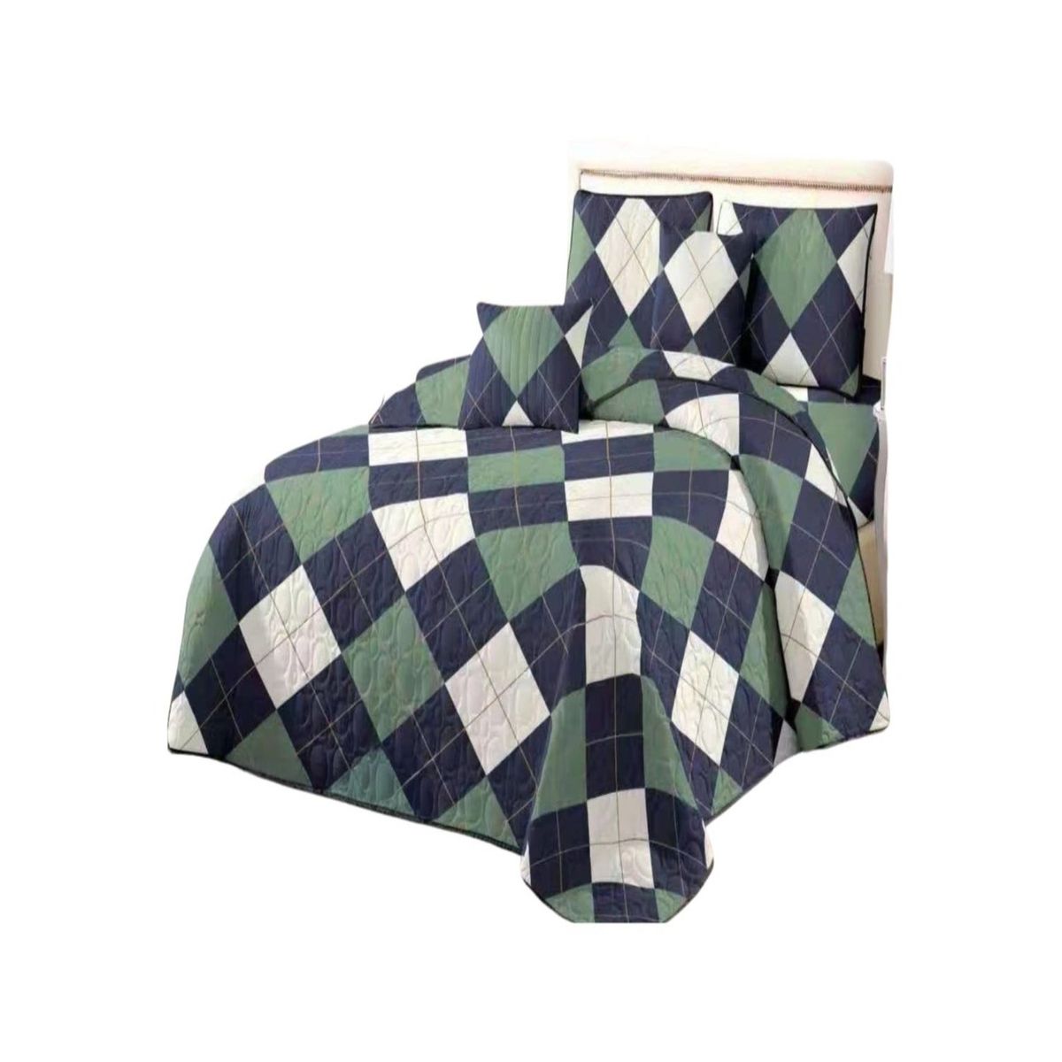 GENERICO - CUBRECAMAS DE VERANO QUILT REVERSIBLES PLAZA Y MEDIA