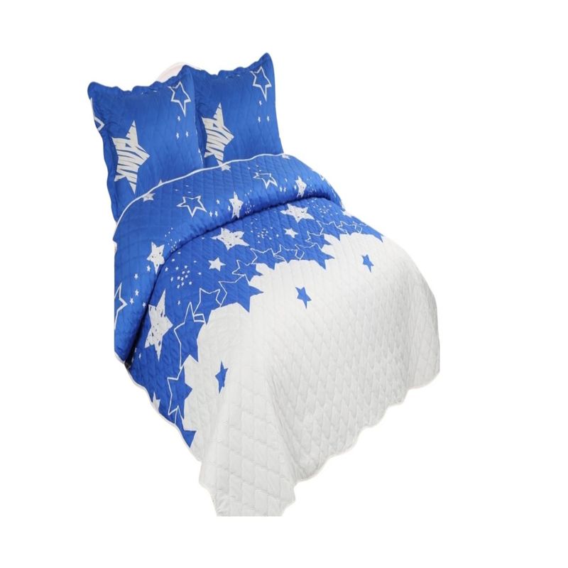 GENERICO - CUBRECAMAS DE VERANO QUILT REVERSIBLES PLAZA Y MEDIA