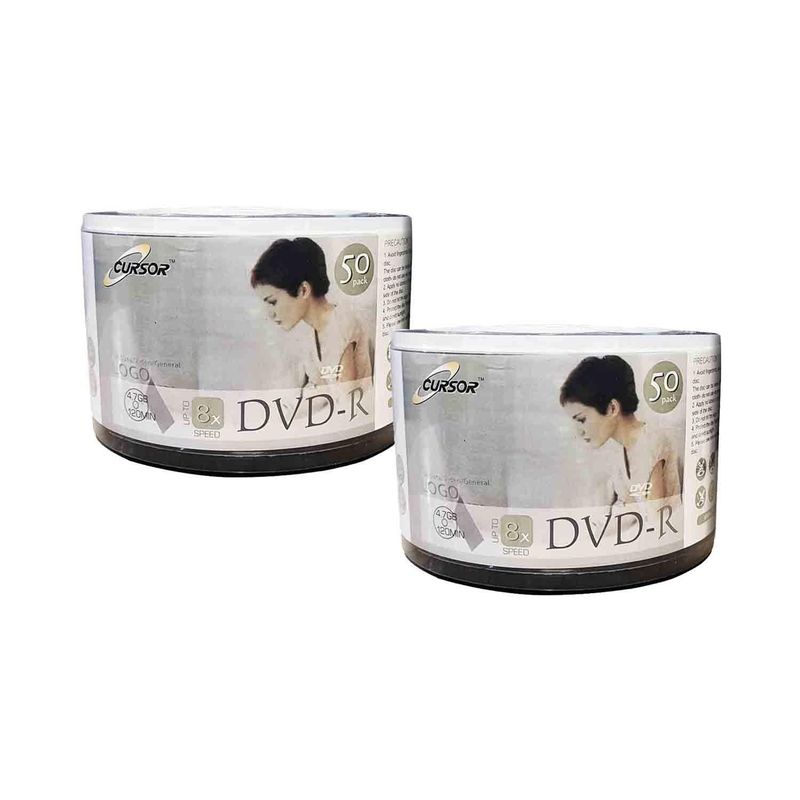 CURSOR - Dvd R 8x 4.7gb Logo Cursor Plus 100 Unidades