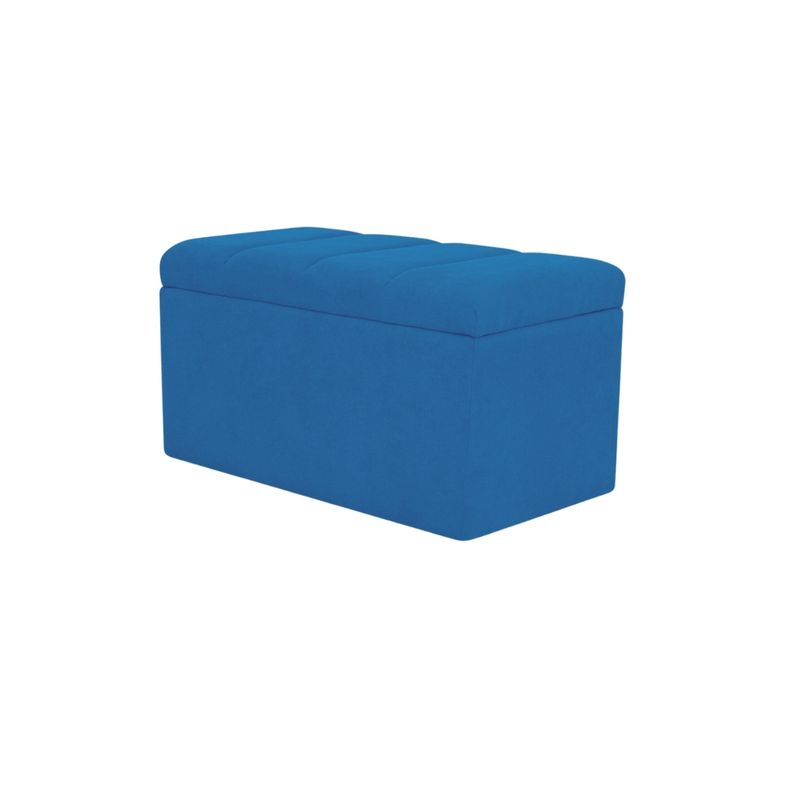 MUEBLES HVM - Banqueta Baúl Lineal Azul.