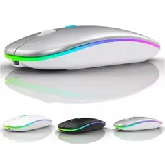 GENERICO - Mouse Óptico Inalámbrico recargable LED RF 6800 PREMIUM
