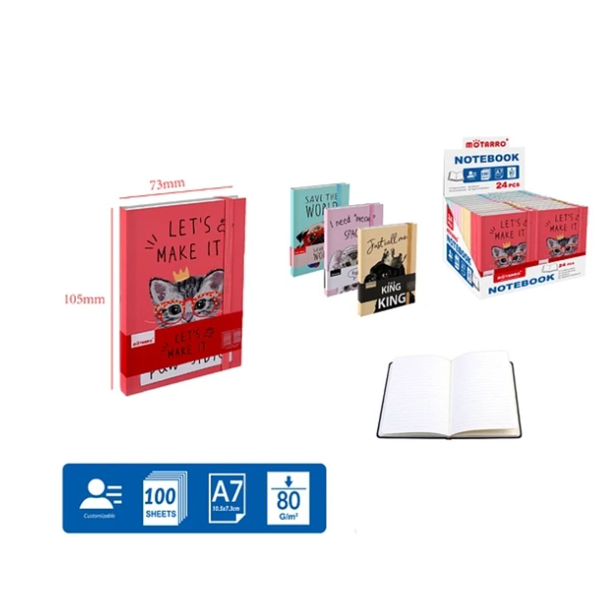 GENERICO - Libreta Mascotas Con Frases A7