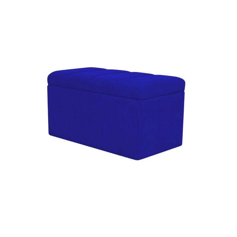 MUEBLES HVM - Banqueta Baúl Lineal Azul Rey