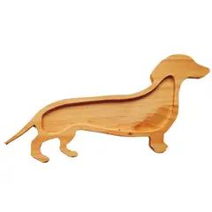GENERICO - TABLA MADERA PICOTEO DISEÑO PERRO SALCHICHA