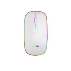 GENERICO - Mouse Óptico Inalámbrico recargable LED RF 6800 BLANCO