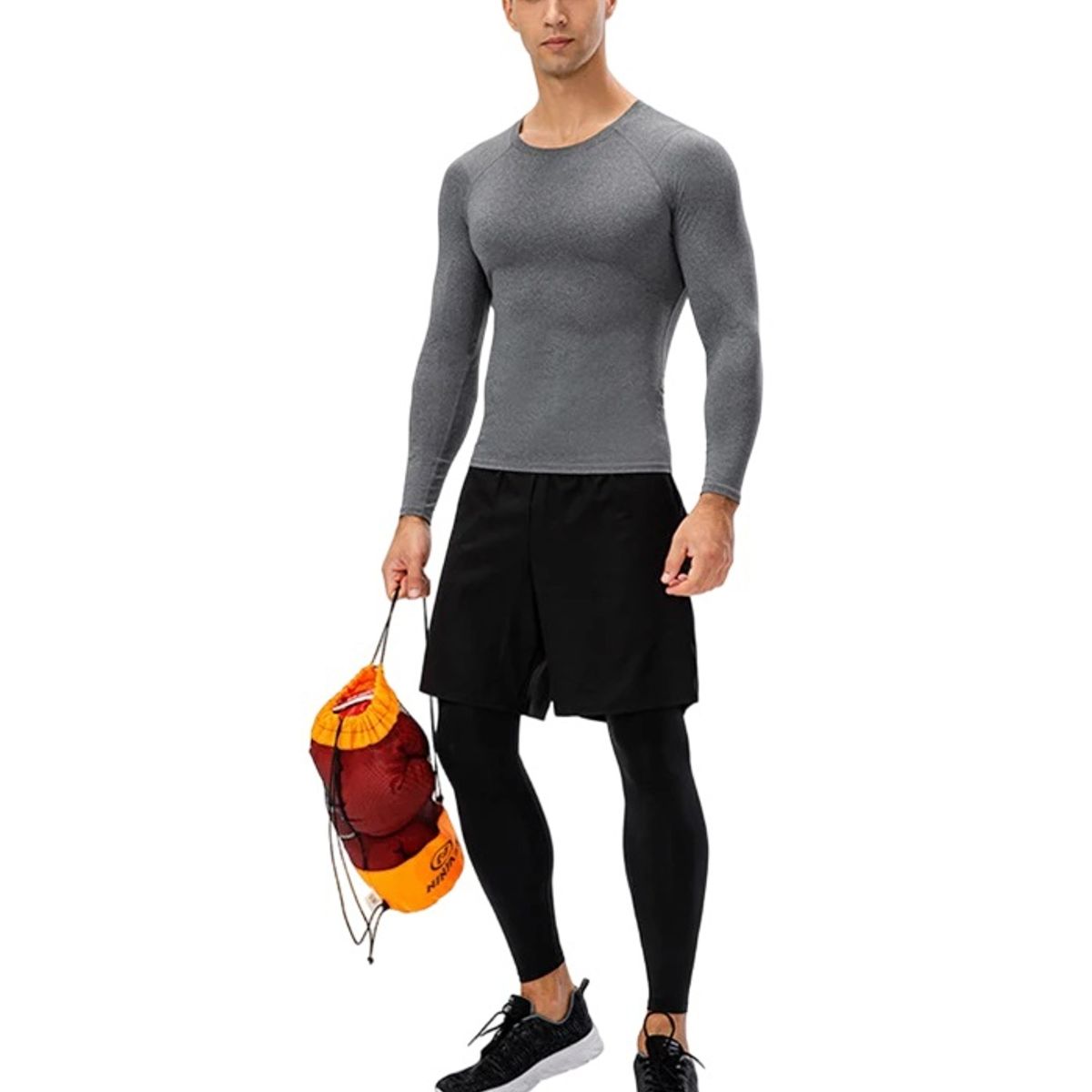 GARSIL - Camiseta Primera Capa Compresion Sin Costuras Polera Para Hombre