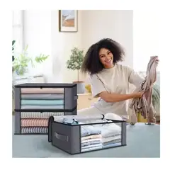 GENERICO - Juego De 3 Cajas De Almacenamiento Con Ventana Transparente