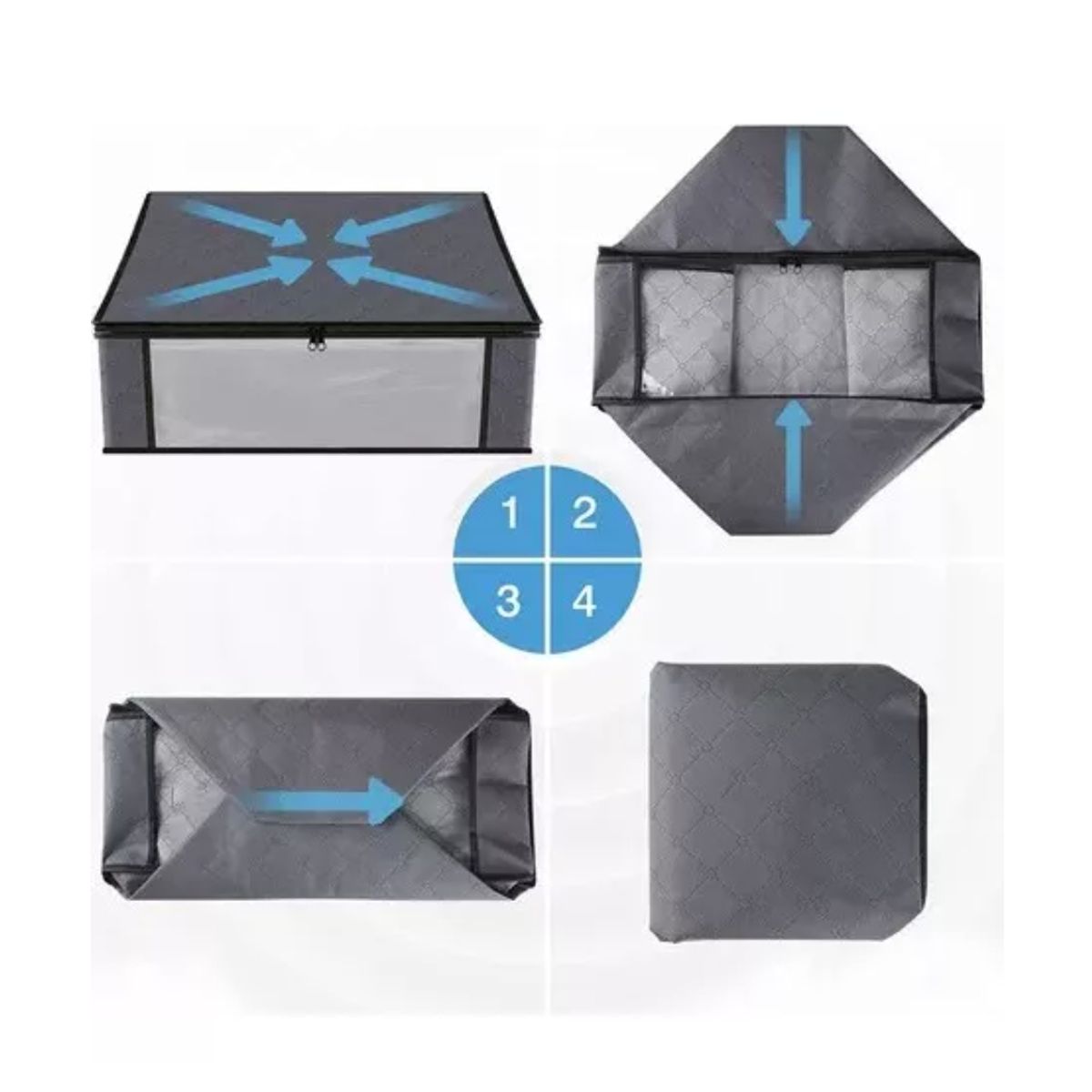 GENERICO - Juego De 3 Cajas De Almacenamiento Con Ventana Transparente