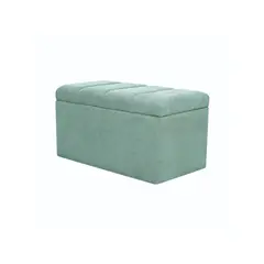 MUEBLES HVM - Banqueta Baúl Lineal Verde Menta