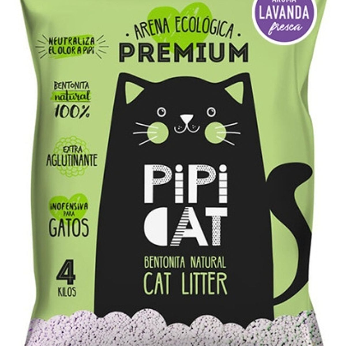 GENERICO - Arena Para Gato Pipi Cat Lavanda 4 Kg.