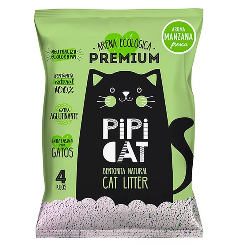 GENERICO - Arena Para Gato Pipi Cat Manzana 4 Kg.