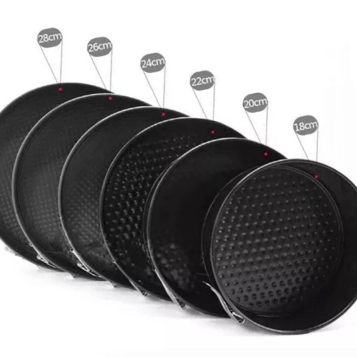 GENERICO - 6 Moldes Redondos Antiadherentes Teflónreposteria Tortas