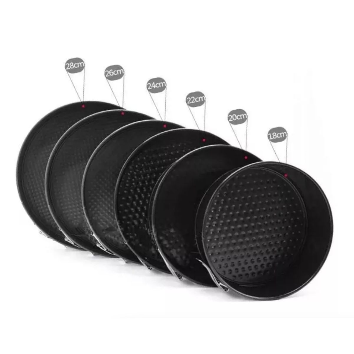 GENERICO - 6 Moldes Redondos Antiadherentes Teflónreposteria Tortas