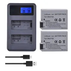 GENERICO - 2 BATERÍAS LP-E8 + CARGADOR DOBLE LC-E8 ALTERNATIVO CANON